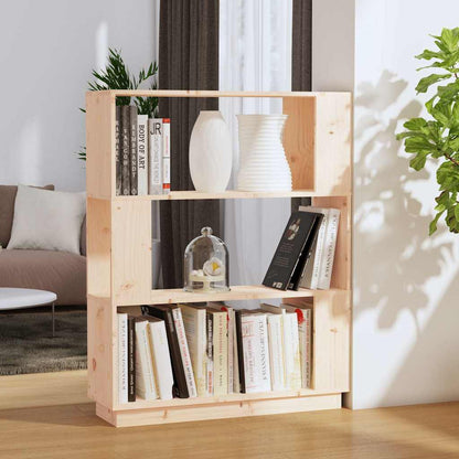 814054 vidaXL Book Cabinet/Room Divider 80x25x101 cm Solid Wood Pine