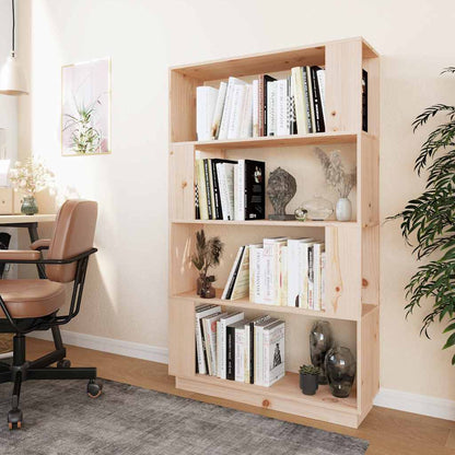 814059 vidaXL Book Cabinet/Room Divider 80x25x132 cm Solid Wood Pine