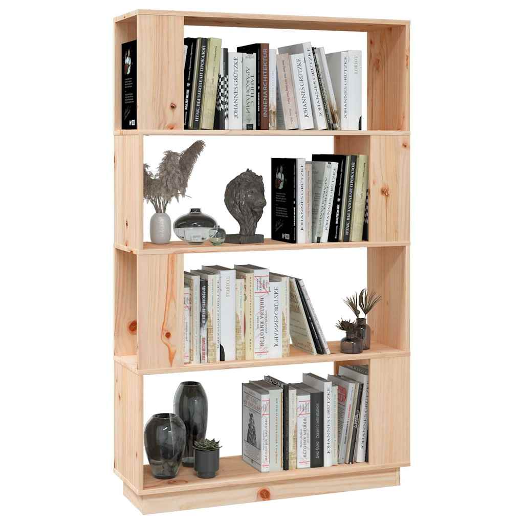814059 vidaXL Book Cabinet/Room Divider 80x25x132 cm Solid Wood Pine