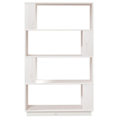 Book Cabinet/Room Divider White 80x25x132 cm Solid Wood Pine