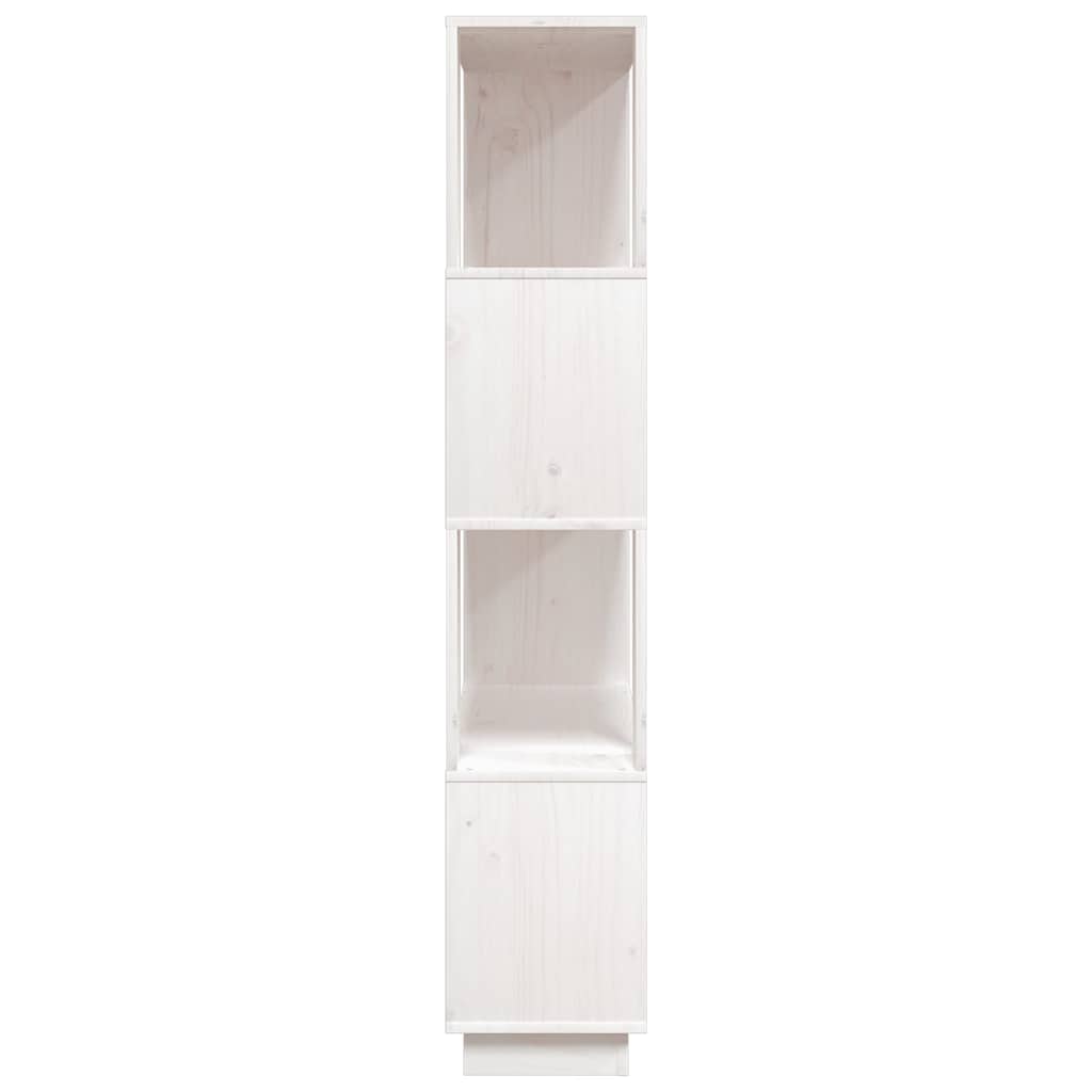 Book Cabinet/Room Divider White 80x25x132 cm Solid Wood Pine