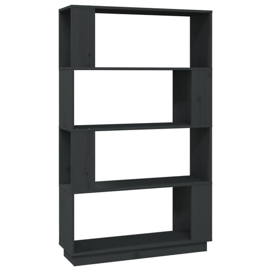 Book Cabinet/Room Divider Grey 80x25x132 cm Solid Wood Pine
