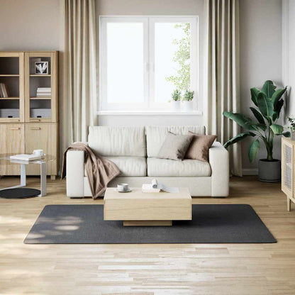 Washable Rug Fluffy Short Pile 160x230 cm Anti Slip Anthracite