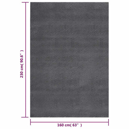 Washable Rug Soft Shaggy 160x230 cm Anti Slip Anthracite