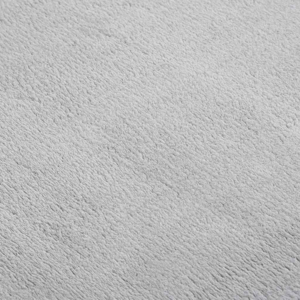 Washable Rug Soft Fluffy Short Pile 160x230 cm Anti Slip Grey