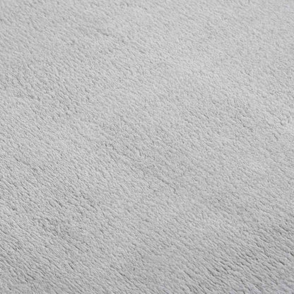 Washable Rug Soft Fluffy Short Pile 160x230 cm Anti Slip Grey