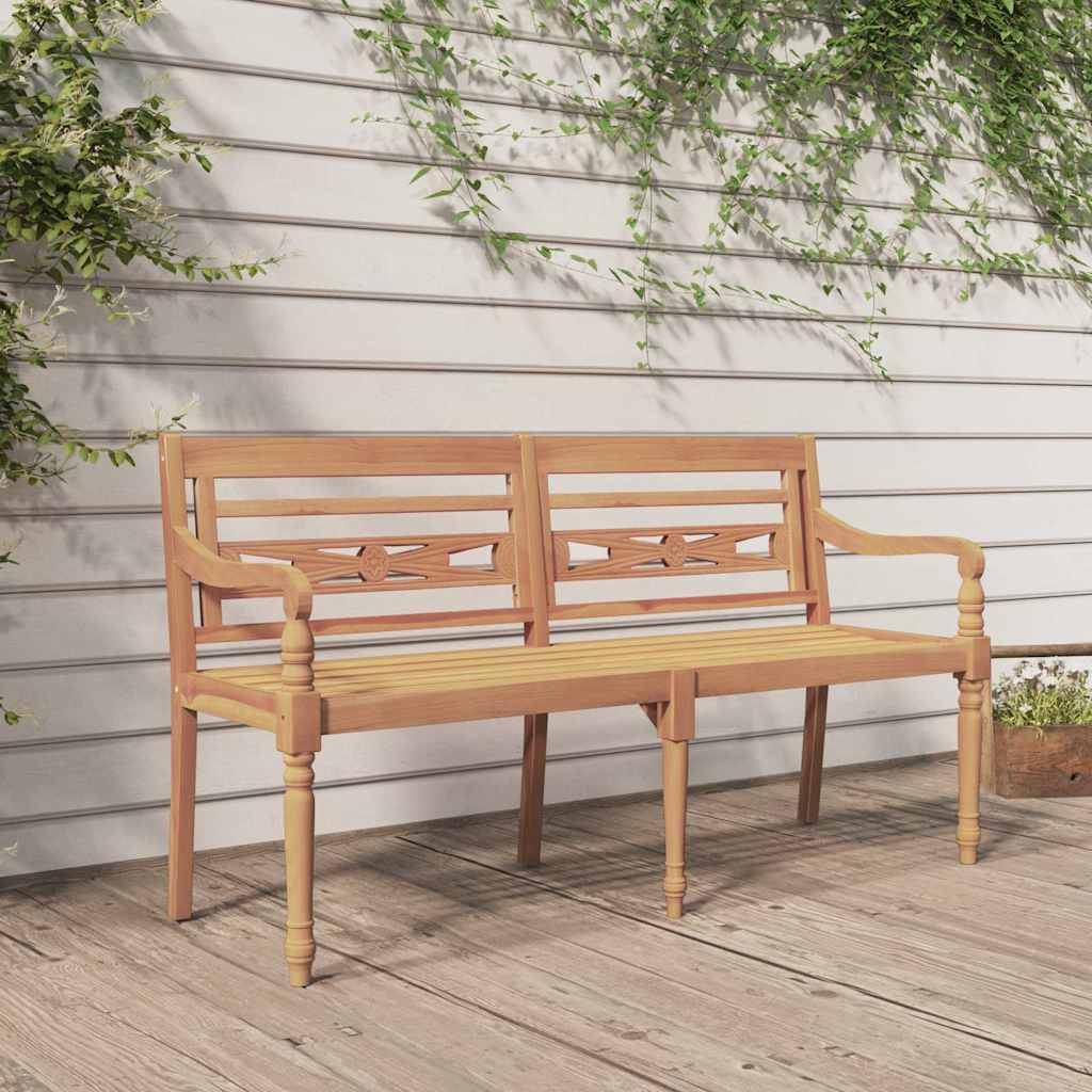 Batavia Bench | Teak Brown | Solid Teak Wood | 150 cm