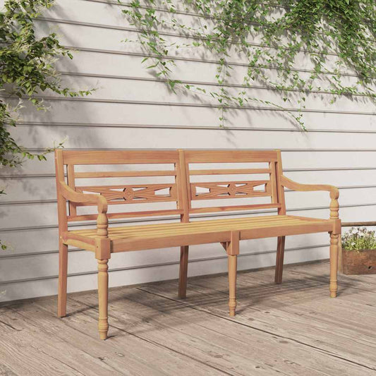 Batavia Bench | Teak Brown | Solid Teak Wood | 150 cm