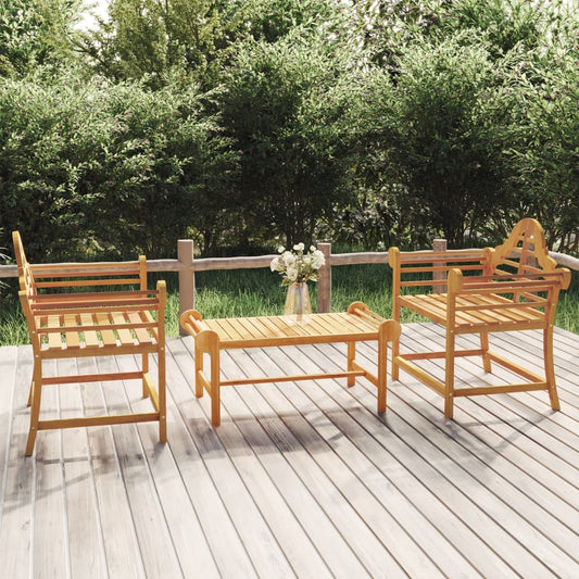 Garden Chair | Set of 2 | Natural Teak | Solid Teak Wood | Medium