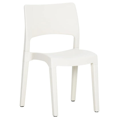 Garden Chair | Set of 2 | White | Polypropylene | Standard | Stackable