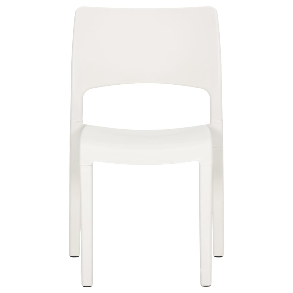 Garden Chair | Set of 2 | White | Polypropylene | Standard | Stackable