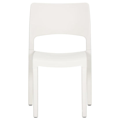 Garden Chair | Set of 2 | White | Polypropylene | Standard | Stackable