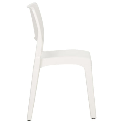 Garden Chair | Set of 2 | White | Polypropylene | Standard | Stackable