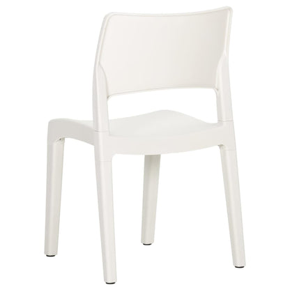Garden Chair | Set of 2 | White | Polypropylene | Standard | Stackable