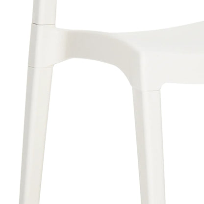 Garden Chair | Set of 2 | White | Polypropylene | Standard | Stackable