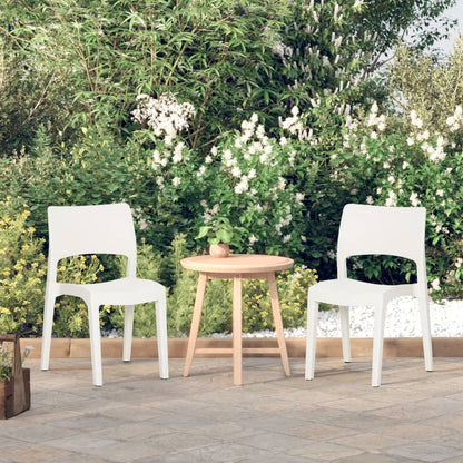 Garden Chair | Set of 2 | White | Polypropylene | Standard | Stackable