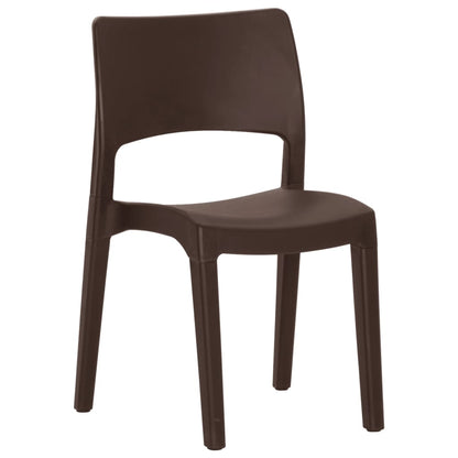 Garden Chair | Set of 2 | Mocha | Polypropylene | Standard | Stackable