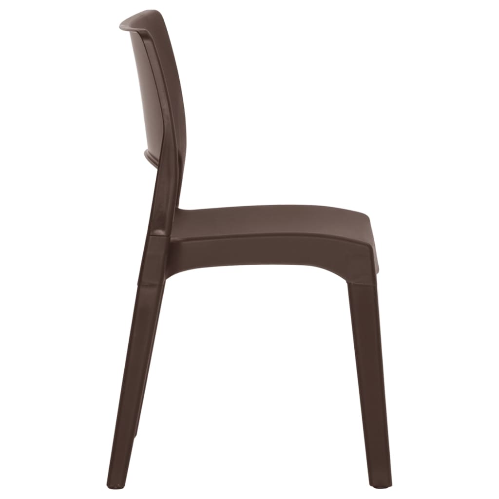 Garden Chair | Set of 2 | Mocha | Polypropylene | Standard | Stackable