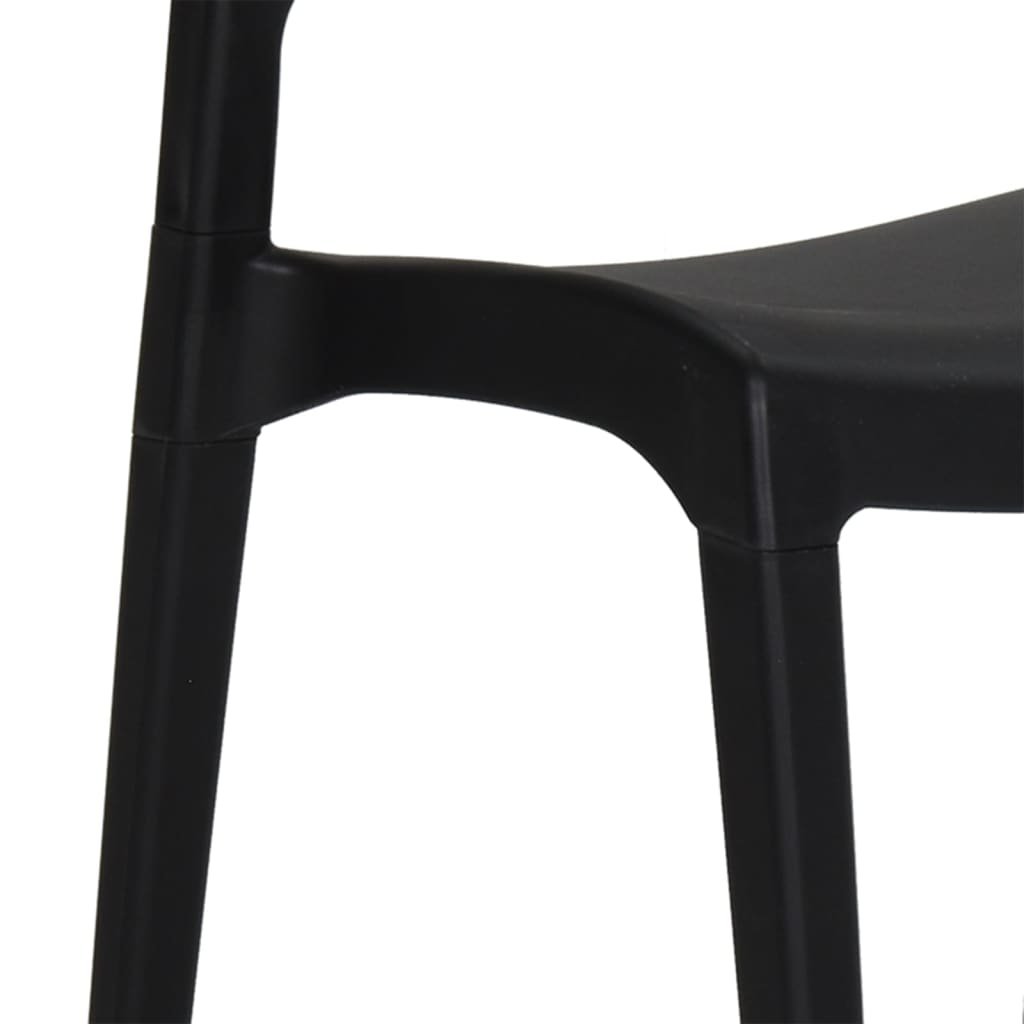 Garden Chair | Set of 2 | Anthracite | Polypropylene | Medium | Stackable