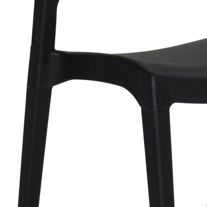 Garden Chair | Set of 2 | Anthracite | Polypropylene | Medium | Stackable