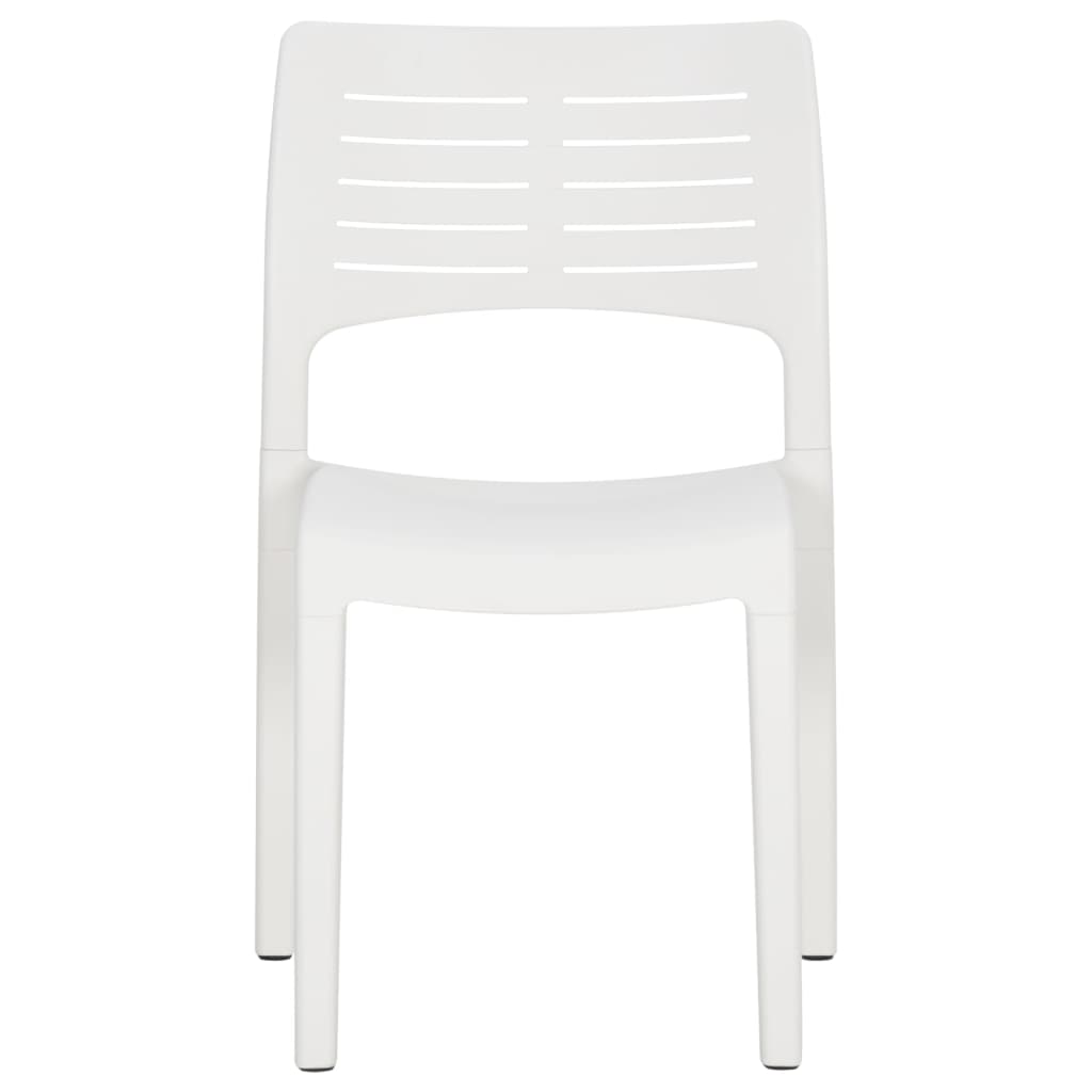Garden Chair | Set of 2 | White | Polypropylene | Standard | Stackable