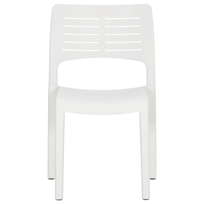 Garden Chair | Set of 2 | White | Polypropylene | Standard | Stackable