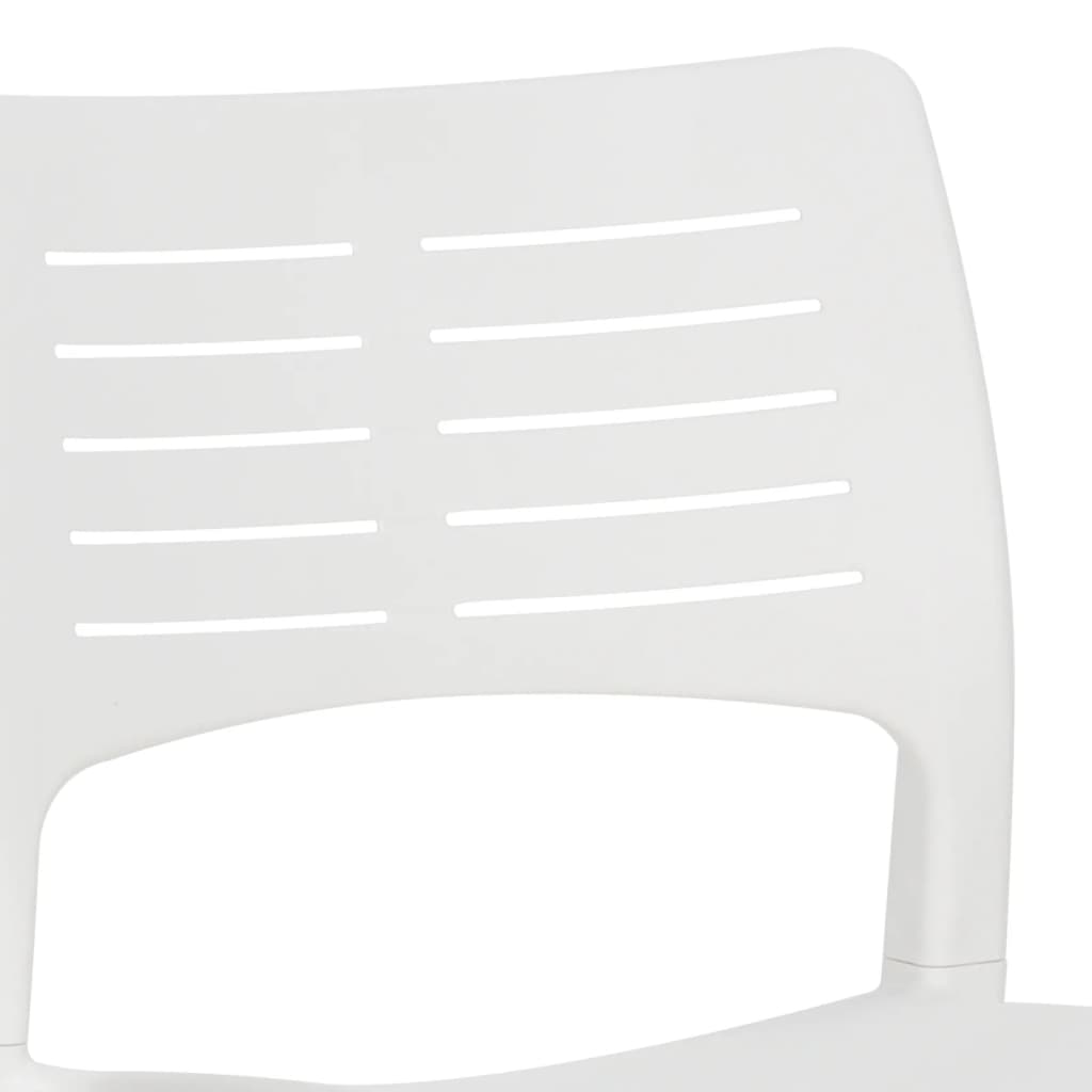 Garden Chair | Set of 2 | White | Polypropylene | Standard | Stackable
