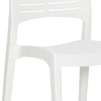 Garden Chair | Set of 2 | White | Polypropylene | Standard | Stackable