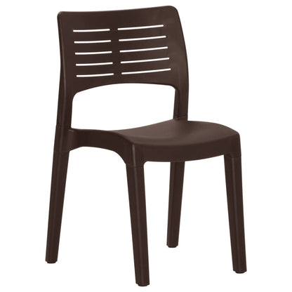 Garden Chair | Set of 2 | Mocha | Polypropylene | Standard | Ergonomic