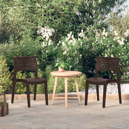Garden Chair | Set of 2 | Mocha | Polypropylene | Standard | Ergonomic