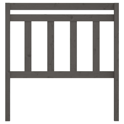 Bed Headboard Grey 81x4x100 cm Solid Wood Pine