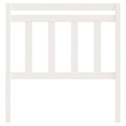 Bed Headboard White 106x4x100 cm Solid Wood Pine