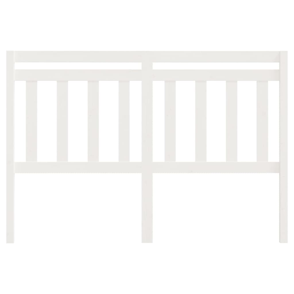 Bed Headboard White 146x4x100 cm Solid Wood Pine
