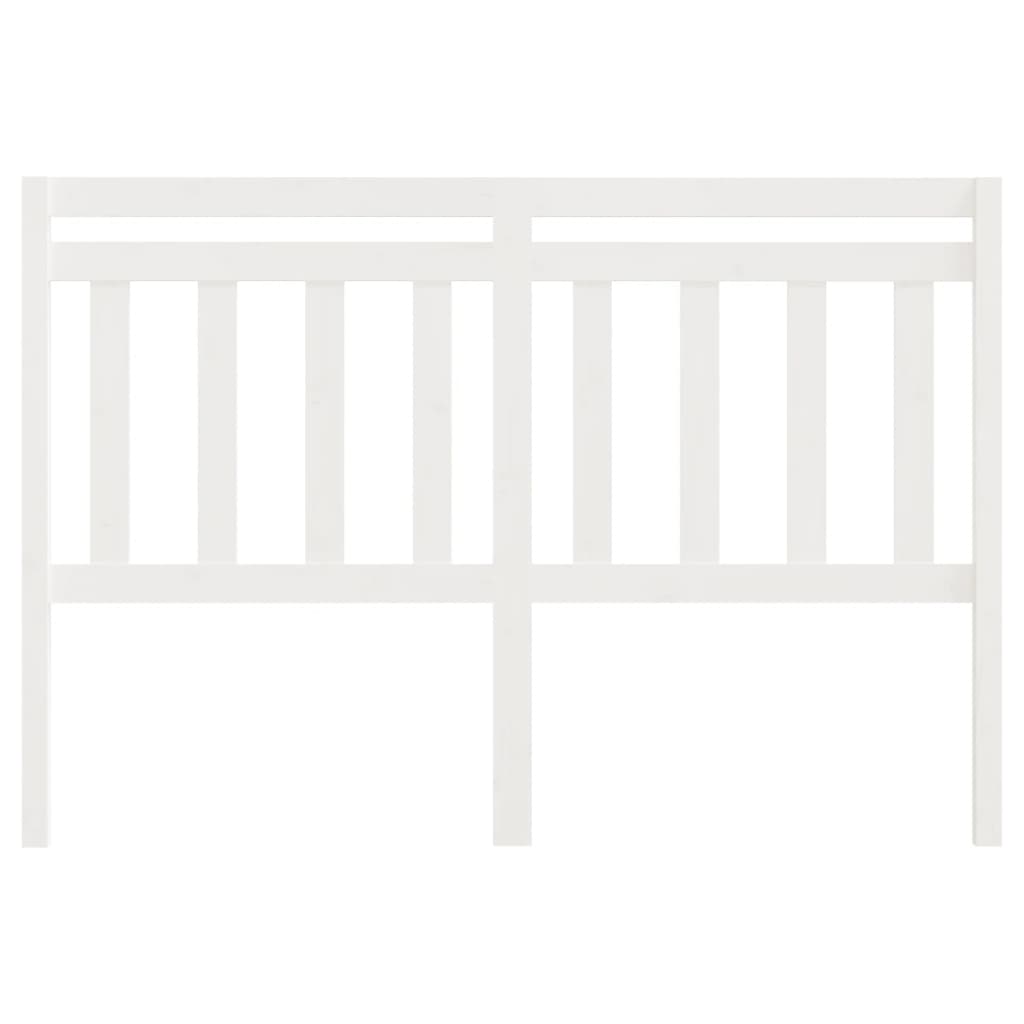Bed Headboard White 156x4x100 cm Solid Wood Pine
