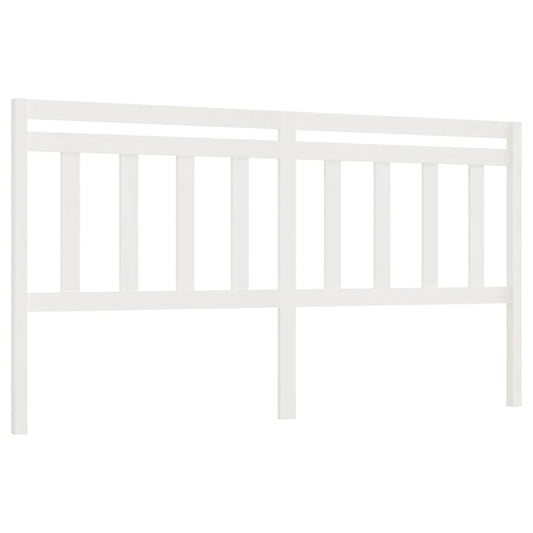 814110 vidaXL Bed Headboard White 186x4x100 cm Solid Wood Pine