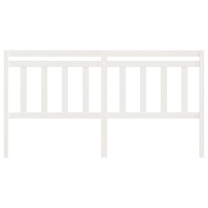 Bed Headboard White 186x4x100 cm Solid Wood Pine