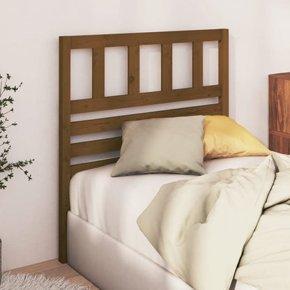 Bed Headboard | Honey Brown | Solid Pine Wood | 81 x 4 x 100 cm
