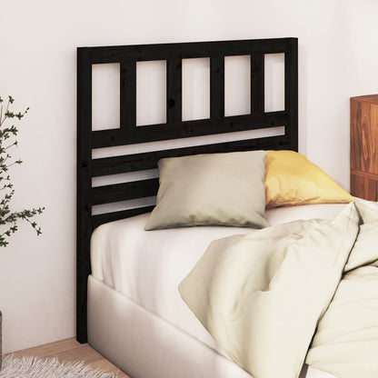 Bed Headboard | Black | Solid pine wood | Standard | Durable