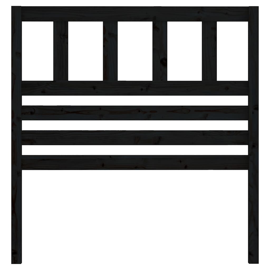 Bed Headboard | Black | Solid pine wood | Standard | Durable
