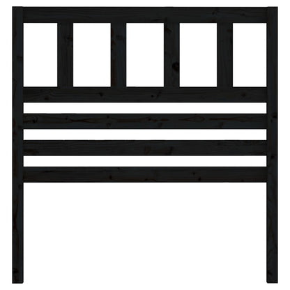 Bed Headboard | Black | Solid pine wood | Standard | Durable