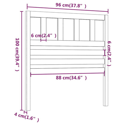 Bed Headboard | Grey | Solid Pine Wood | Durable | Bed Headboard