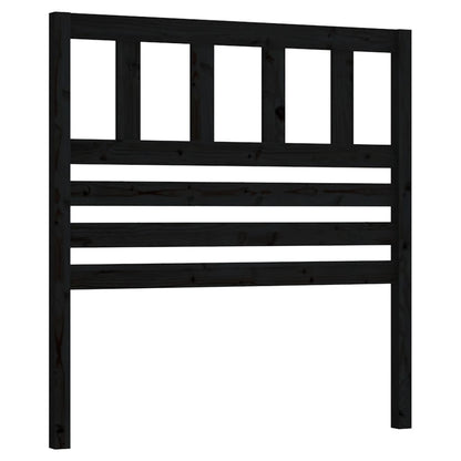 Bed Headboard | Black | Solid pine wood | Medium | Durable