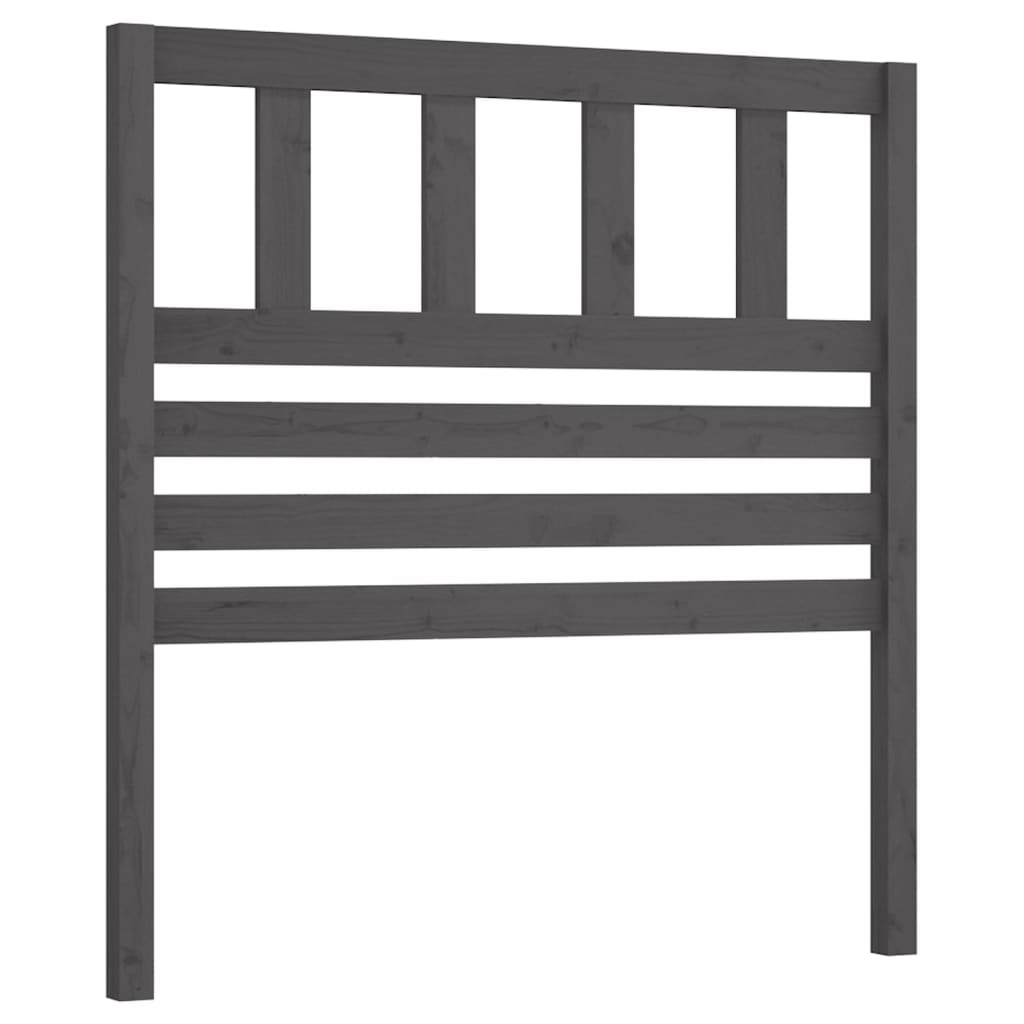 Bed Headboard | Grey | Solid pine wood | 106 x 4 x 100 cm