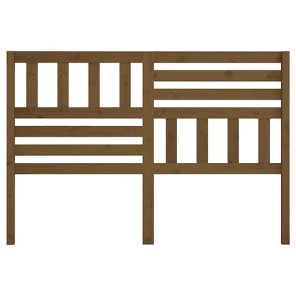 Bed Headboard | Honey Brown | Solid Pine Wood | Decorative Inlays