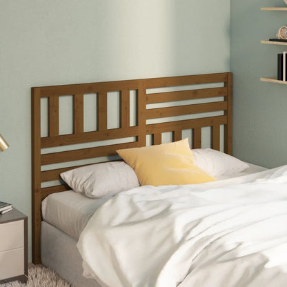 Bed Headboard | Honey Brown | Solid Pine Wood | Standard | Wood Grain