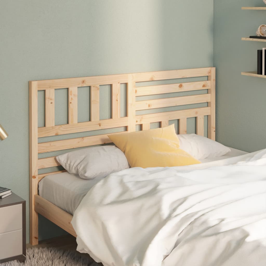 Bed Headboard | Natural Wood | Solid Pine Wood | 166x4x100 cm