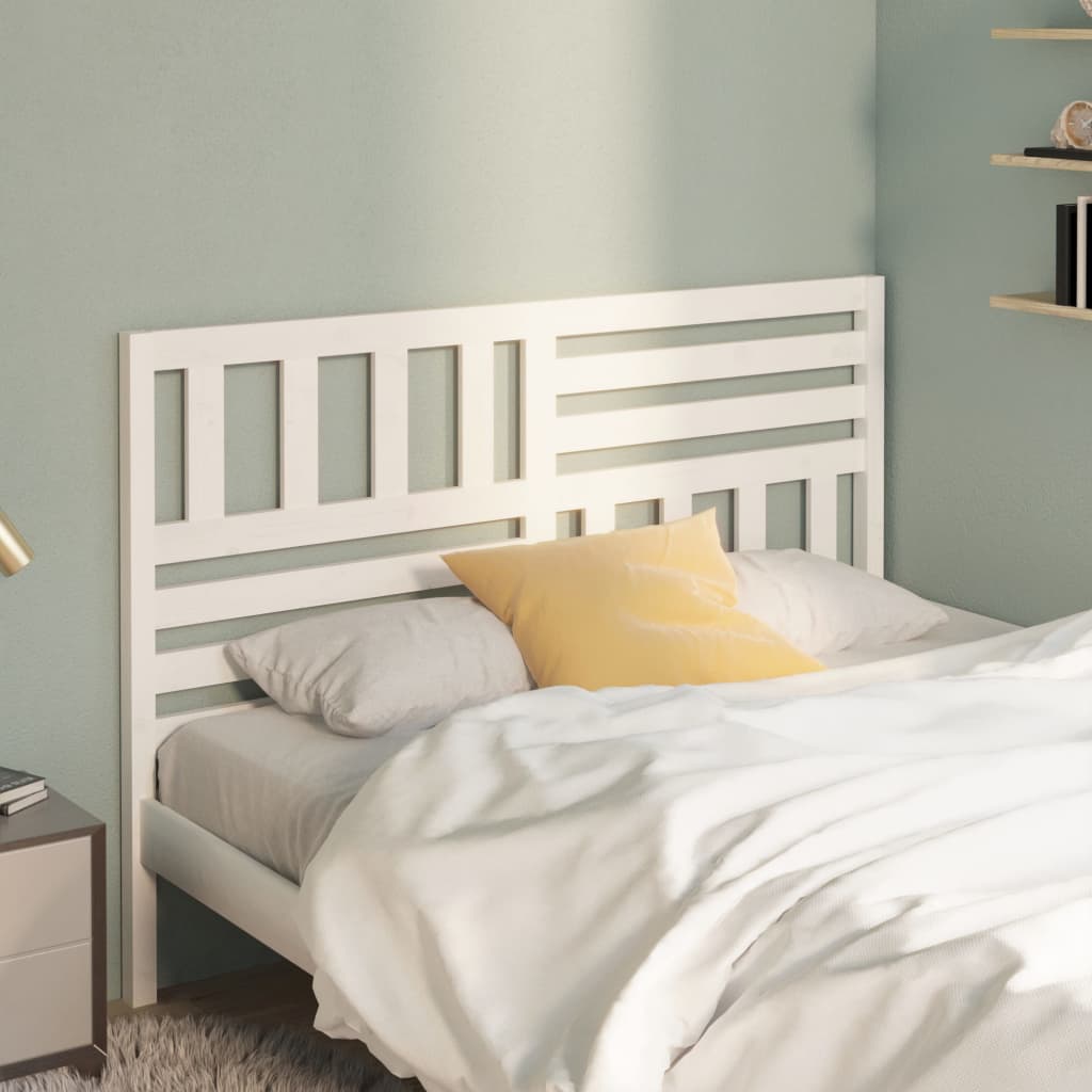 Bed Headboard | White | Solid pine wood | 166 x 4 x 100 cm