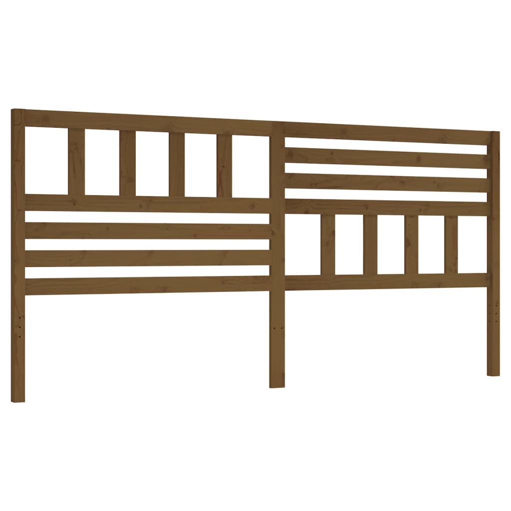 Bed Headboard | Honey Brown | Solid Pine Wood | Large |  Simplistic