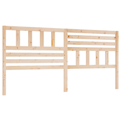 Bed Headboard | Natural Wood | Solid Pine Wood | 206x4x100 cm | Durable