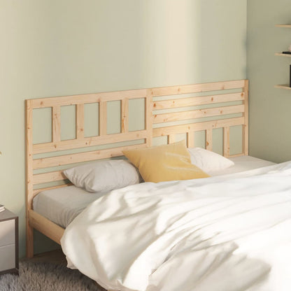 Bed Headboard | Natural Wood | Solid Pine Wood | 206x4x100 cm | Durable
